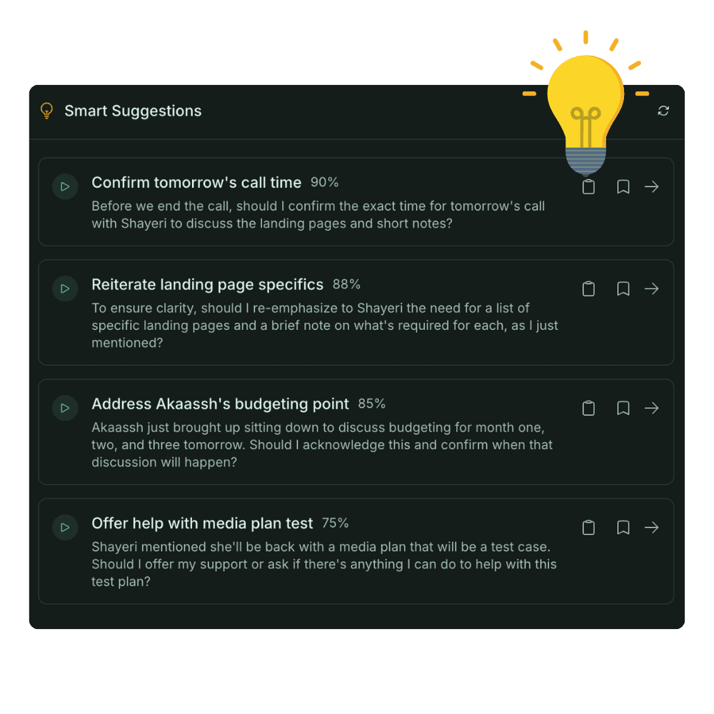 Live Nova Suggestions - Real-time response recommendations during calls